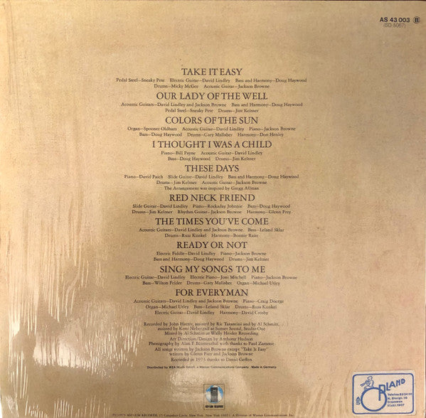 Jackson Browne : For Everyman (LP, Album)
