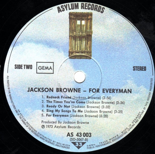 Jackson Browne : For Everyman (LP, Album)