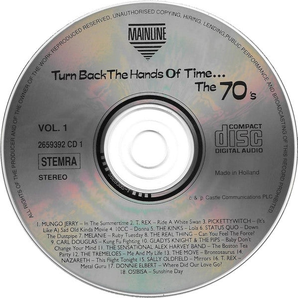 Various : Turn Back The Hands Of Time... The 70's (4xCD, Comp)