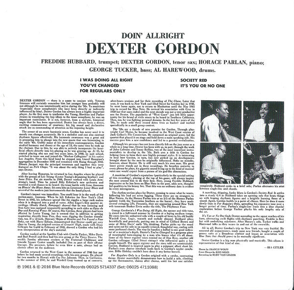 Dexter Gordon : 5 Original Albums (5xCD, Album, RE + Box, Comp)