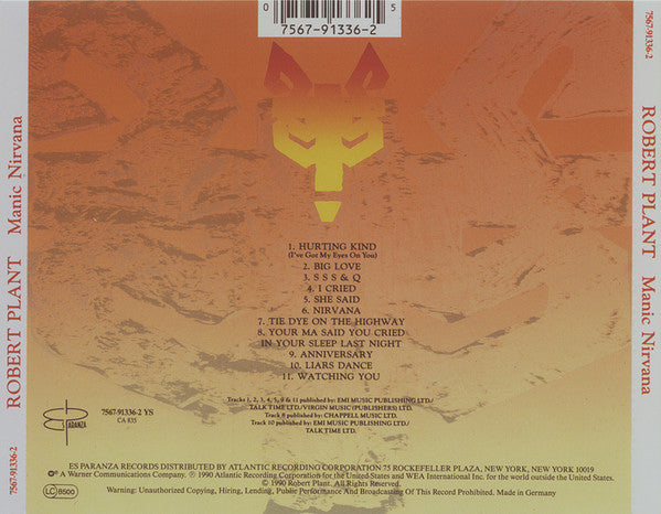 Robert Plant : Manic Nirvana (CD, Album)