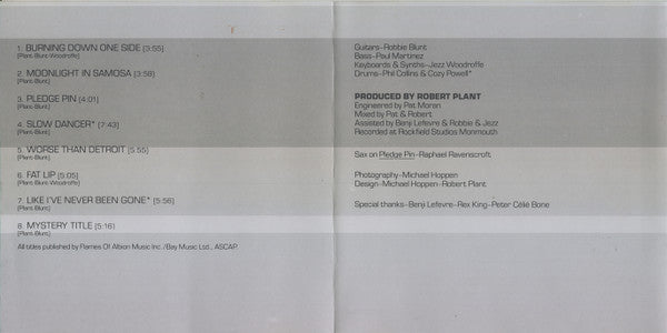 Robert Plant : Pictures At Eleven (CD, Album, RE)