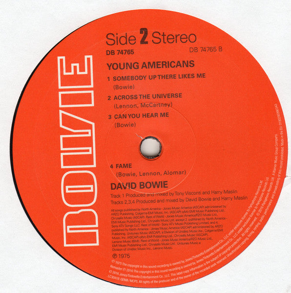 David Bowie : Young Americans (LP, Album, RE, RM, 180)