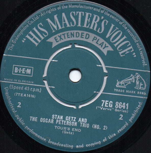 Stan Getz, The Oscar Peterson Trio : Stan Getz And The Oscar Peterson Trio (No.2) (7", EP, Mono)