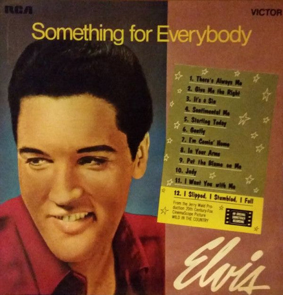 Elvis Presley With The Jordanaires : Something For Everybody (LP, Album, RE)