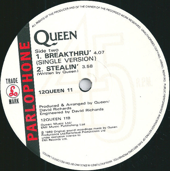 Queen : Breakthru (12", Single)