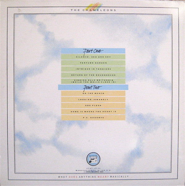 The Chameleons : What Does Anything Mean?  Basically (LP, Album, Ltd, Gat)