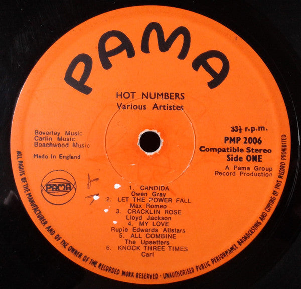 Various : Hot Numbers Volume One (LP, Comp)