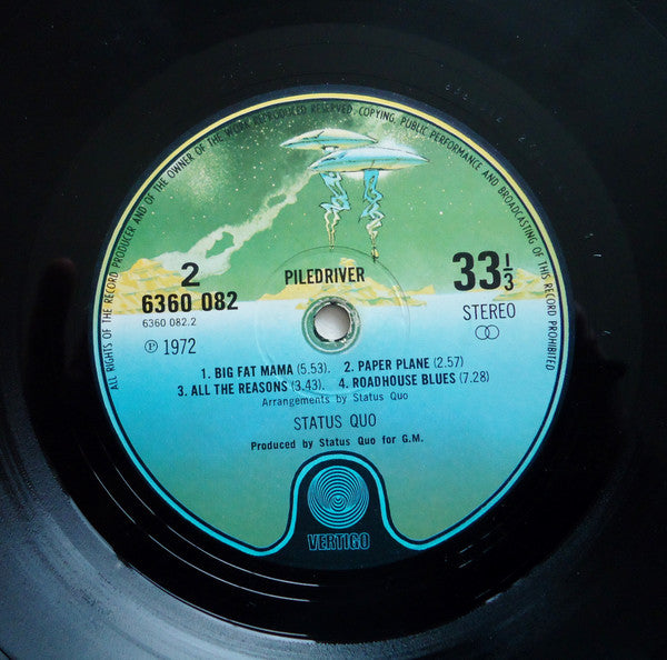 Status Quo : Piledriver (LP, Album, RE, Sid)