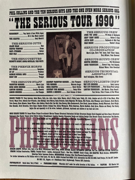Phil Collins - Serious Tour Programme 1990