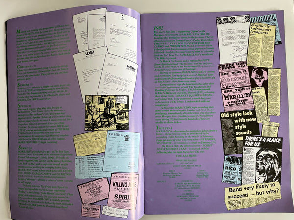 Marillion The Web 1983 Tour Programme