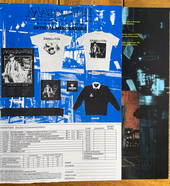 Marillion - Clutching at Straws Winter of 1987-88 Tour Programme