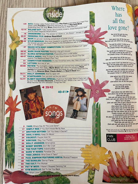 Smash Hits Magazine April 1989 - Madonna, Kylie Minogue, Paula Abdul