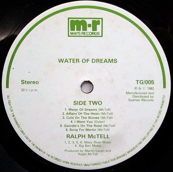 Ralph McTell : Water Of Dreams (LP, Album)