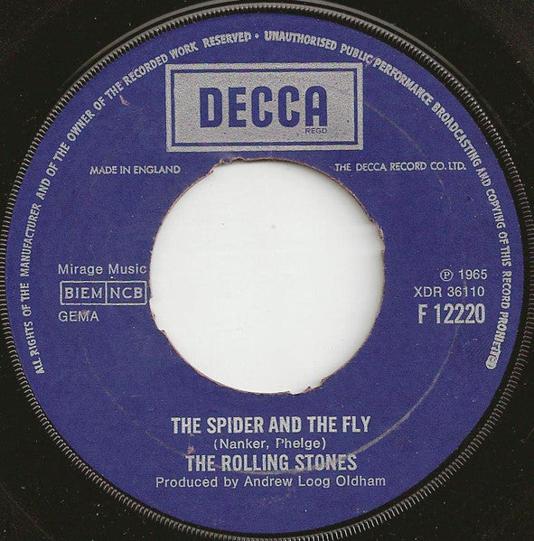 The Rolling Stones : (I Can’t Get No) Satisfaction (7", Single, RE, Pus)