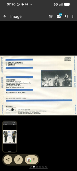 Miles Davis Double Image CD