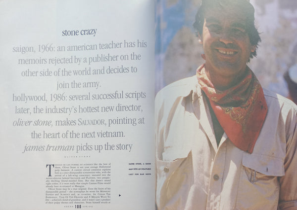 Arena magazine Issue 2 Spring '87 David Bowie, Harrison Ford, Mandy Smith, Oliver Stone, Jeff Goldblum, Oliver Stone, Corbusier