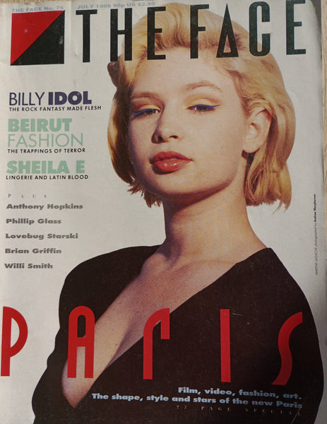 The Face Issue 75 July 1986 Billy Idol, Anthony Hopkins, Phillip Glass, Paris - 27 page special