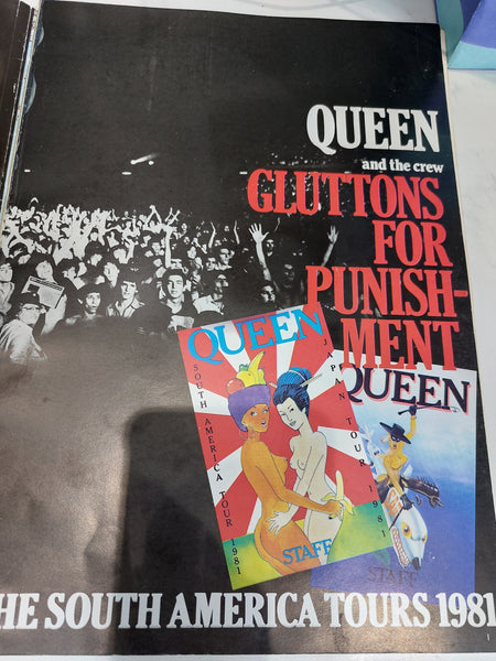 Rare Queen 'Gluttons for Punishment' 1981 South America Tour programme with over 200 photos