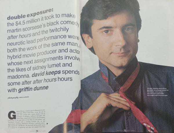 Arena Issue 5 Summer/Autumn 1987 Griffin Dunne, Bruce Oldfield, Ned Sherrin, Charlotte Rampling, Mafia Time