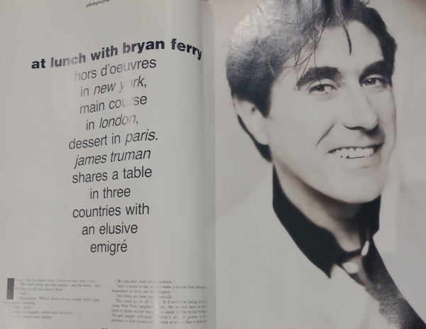Arena magazine Issue 6 Autumn/Winter 1987 Brian Ferry, Giorgio Armani, Emily Lloyd,