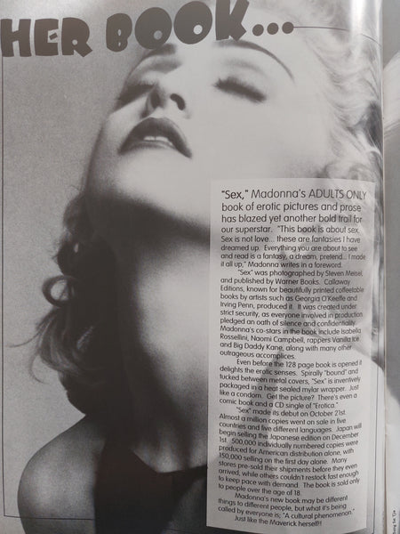 Madonna ICON Fan Club Magazine #9 Volume 3 Issue 1 - 1992 - RARE!!