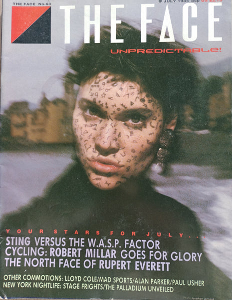 The Face Issue 63 July 1985 Sting, Robert Miller, Rupert Everett, Alan Parker