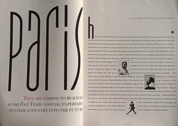 The Face Issue 75 July 1986 Billy Idol, Anthony Hopkins, Phillip Glass, Paris - 27 page special