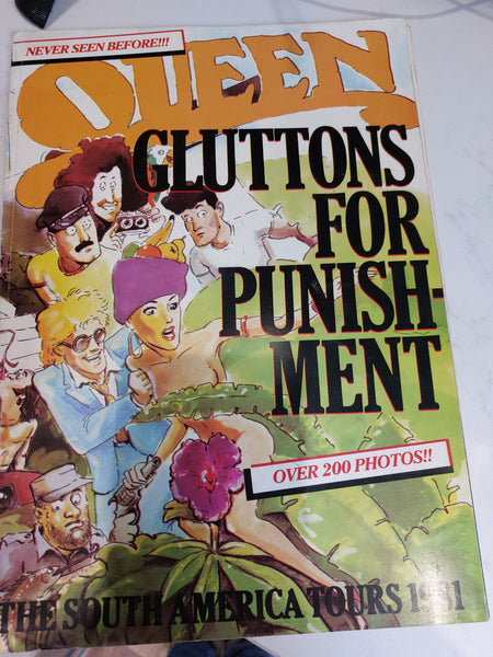Rare Queen 'Gluttons for Punishment' 1981 South America Tour programme with over 200 photos