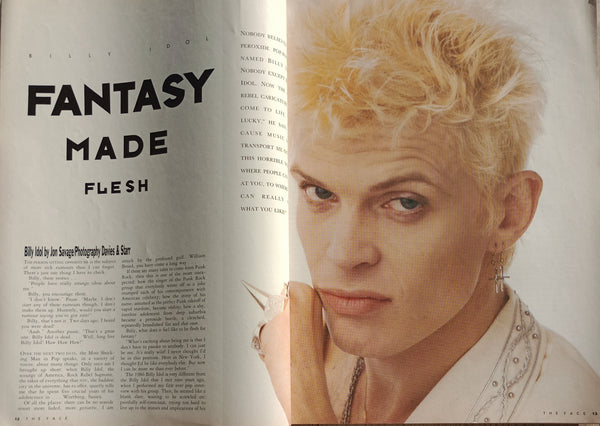 The Face Issue 75 July 1986 Billy Idol, Anthony Hopkins, Phillip Glass, Paris - 27 page special