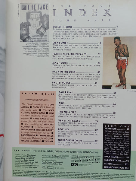 The Face magazine #86 June 1987 ABC, Bruce Weber, Hip Hop in Red Square, Inside Gorbachev's New Russia Part 1