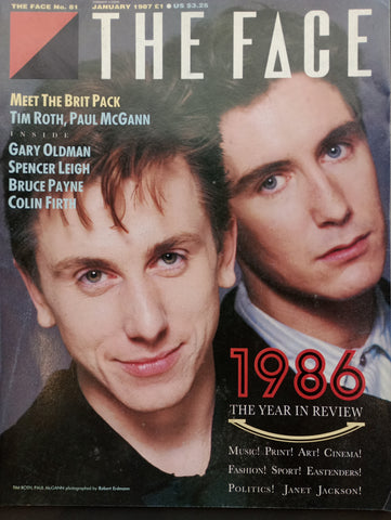 The Face #81 January 1987 Tim Roth, Paul McGann, Gary Oldman, Colin Firth, 1986 - The year in review