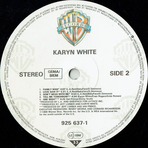 Karyn White : Karyn White (LP, Album)