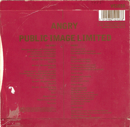 Public Image Limited : The Body (7", Single)
