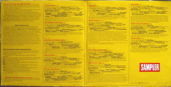 Zappa* : You Can't Do That On Stage Anymore Sampler (2xLP, Smplr, Gat)
