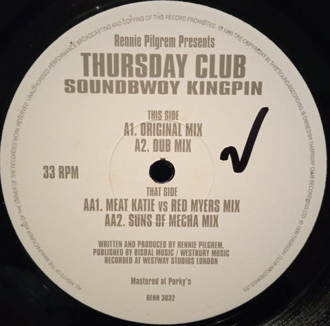 Thursday Club : Soundbwoy Kingpin (12")