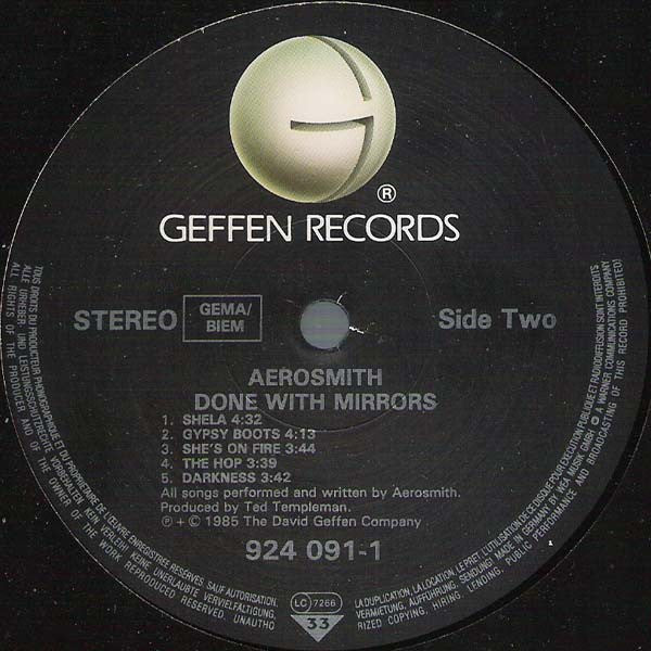 Buy Aerosmith : Done With Mirrors (LP, Album) Online for a great