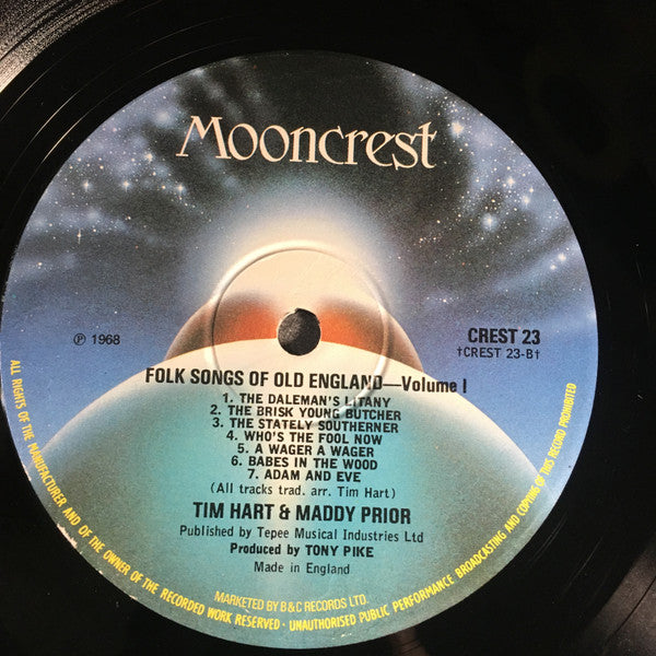 Tim Hart And Maddy Prior : Steeleye Span's Tim Hart And Maddy Prior Sing Folk Songs Of Old England Vol I (LP, Album, RE)