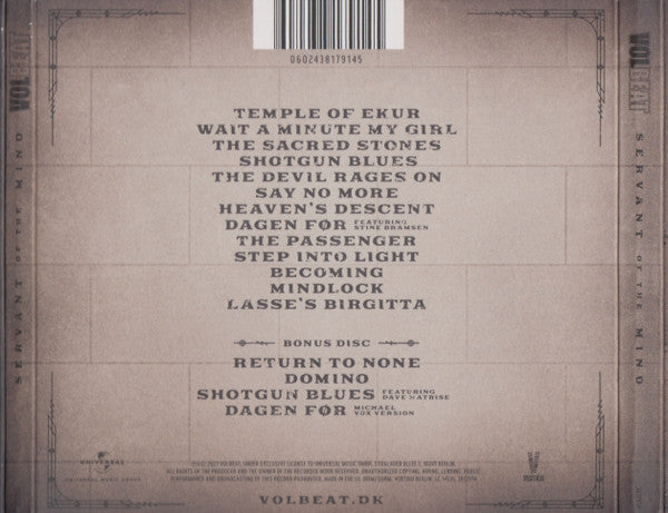 Volbeat : Servant Of The Mind (CD, Album + CD + Ltd, Dig)