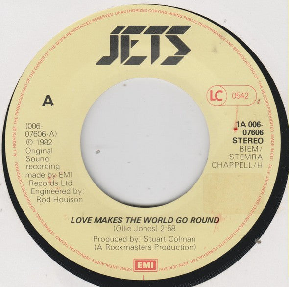 The Jets (2) : Love Makes The World Go Round (7", Single)