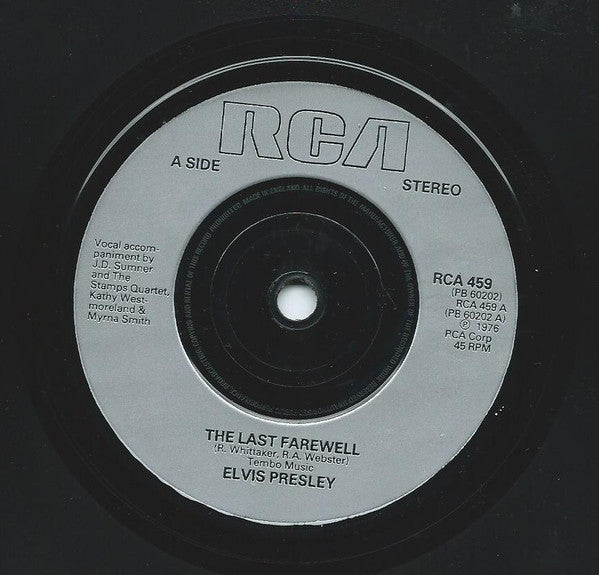 Elvis Presley : The Last Farewell (7", Single)