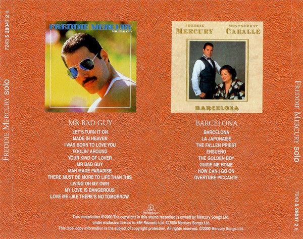 Freddie Mercury : Solo (CD, Album, RE, RM + CD, Album, RE, RM + CD, Comp, )