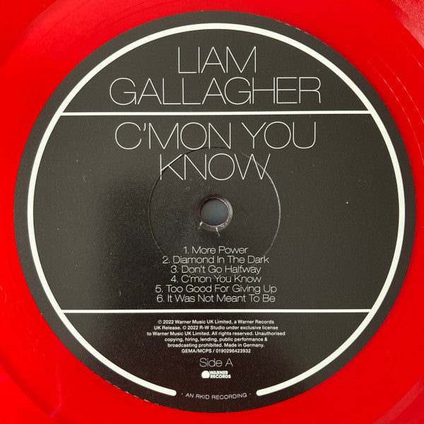 Buy Liam Gallagher : C'mon You Know (LP, Album, Ltd, Red) Online