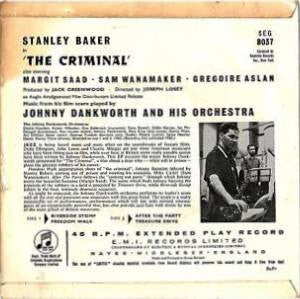Johnny Dankworth And His Orchestra* : Soundtrack Music From 'The Criminal' (7", EP, Mono)