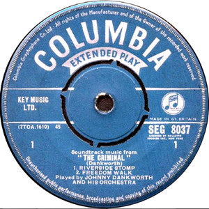Johnny Dankworth And His Orchestra* : Soundtrack Music From 'The Criminal' (7", EP, Mono)