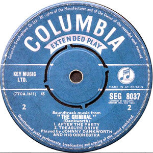 Johnny Dankworth And His Orchestra* : Soundtrack Music From 'The Criminal' (7", EP, Mono)