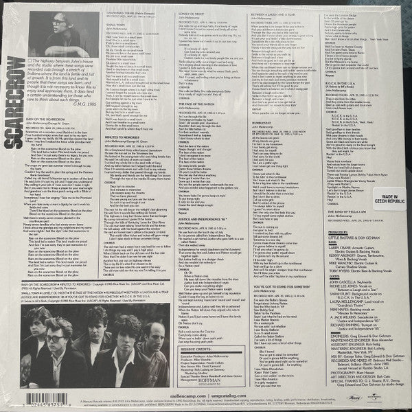 John Cougar Mellencamp : Scarecrow (LP, Album, RE, RM, Hal)