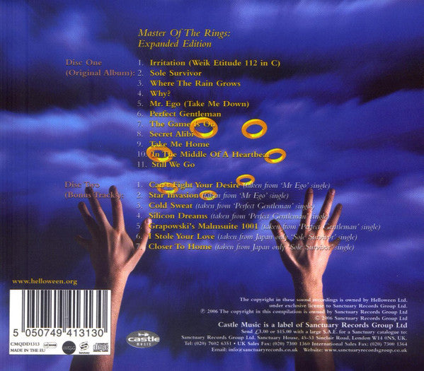 Helloween : Master Of The Rings (2xCD, Album, RE, RM, Exp)
