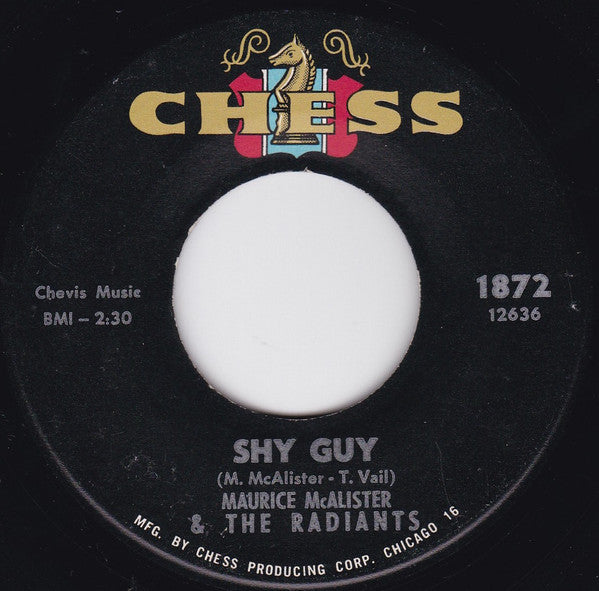 Maurice McAlister & The Radiants : I'm In Love / Shy Guy (7")