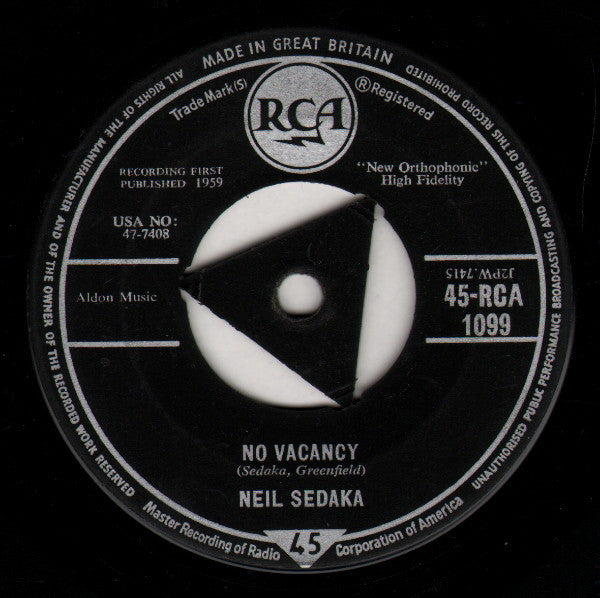 Neil Sedaka : The Diary (7", Single)